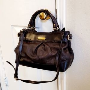 Burberry Leather Satchel Crossbody Bag Auth
